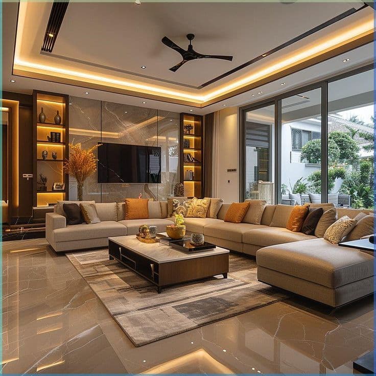 Hiranandani Heights — living room